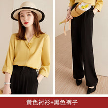 Load image into Gallery viewer, Chiffon white French shirt women's new 2021 summer V-neck top design
