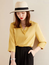 Load image into Gallery viewer, Chiffon white French shirt women's new 2021 summer V-neck top design