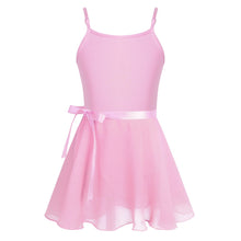 Load image into Gallery viewer, Children Girls Gymnastic Ballet Leotard Tutu Dance Dress Girls Ballerina Performance Dresses with Detachable Chiffon Tied Skirt