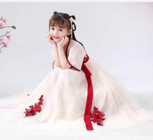 Load image into Gallery viewer, Children Top + Skirt Hanfu Oriental Chinese Style Retro Hanfu Cosplay Kids Tang Suit Princess Traditional Chinese Girl Dress