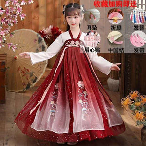 Chinese Dress Hanfu Girl Children Super Fairy Little Girl Tang Suit Costume Kids Chinese Princess Outfit Cosplay