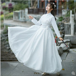 Chinese Folk Dance Hanfu Tang Dynasty Princess Cosplay Stage Wear Traditional Women Pink Outfit Costume Fairy Hanfu Dress