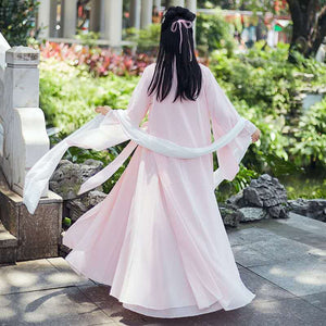 Chinese Folk Dance Hanfu Tang Dynasty Princess Cosplay Stage Wear Traditional Women Pink Outfit Costume Fairy Hanfu Dress