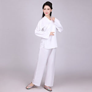 Chinese Folk National Hanfu Outfit Night Suits For Women Sleepwear Two Piece Set Tops Skirt Pants Pajamas Tang Dynasty Costume