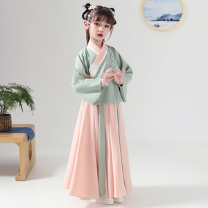 Chinese Girls Hanfu Dress Lovely Kids Photography Christmas Vintage Children Ancient Fairy Princess Photo Shoot Cosplay Gowns