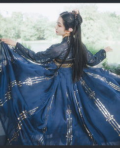 Chinese Hanfu dress Ancient Costume Traditional Folk Dance Stage Clothing Retro Singers Princess Dress hanfu women modern hanfu