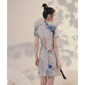 Chinese Qipao Improved Cheongsam 2021 New Female Summer Young Girl National Trend Women's Small Short National Style Dress