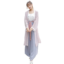 Load image into Gallery viewer, Chinese Traditional Ancient Hanfu Costumes Classical Tang Dynasty Princess Hanfu Dress Embroidery 3PCS Retro Folk Dance Suit