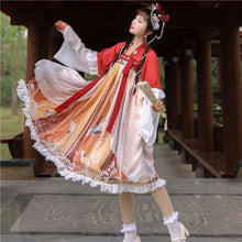 Load image into Gallery viewer, Chinese Traditional Folk Dance Costume Women Ancient Hanfu Dress Oriental Style Tang Dynasty Dance Clothing Girl Fairy Cosplay