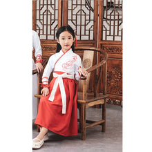 Load image into Gallery viewer, Chinese Traditional Tang Dynasty Hanfu Girl Party Dress Kids Uniforms Children Performance Stage Clothing Set Boy Dance Costumes