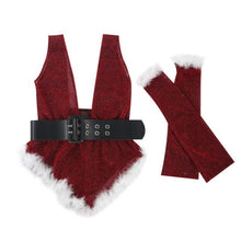 Load image into Gallery viewer, Christmas Erotic Underwear Sets Sexy Lingerie Women Belted Bodysuit Babydoll Sleepwear Gloves Anime Cosplay Exotic Costumes
