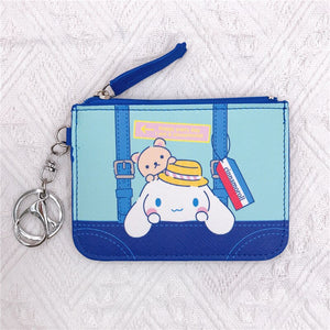 Cinnamoroll Coin Purse Kawaii Cartoon Bag Cute Wallet Pu Card Holder Cinnamoroll Coin Purse Keychain Pendant Wallet Girl Gift