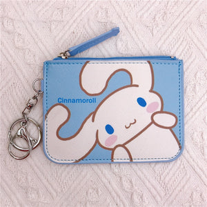 Cinnamoroll Coin Purse Kawaii Cartoon Bag Cute Wallet Pu Card Holder Cinnamoroll Coin Purse Keychain Pendant Wallet Girl Gift