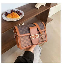 Load image into Gallery viewer, Clássico padrão de impressão couro crossbody aleta sacos para as mulheres retro marca bolsas ombro e bolsas femininas desig