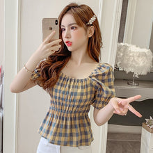 Load image into Gallery viewer, Clothes Women&#39;s Summer Short Sleeve 2021 New Fashionable Stylish Young Blouse Casual Slim Sexy Sweet Student Dating 2021