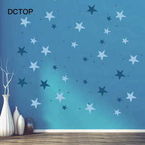 Colorful Stars Polka Dots Vinyl Sticker Room Decor Art Murals Removable Waterproof Wallpaper Home for Wall Nursery Baby DCTOP