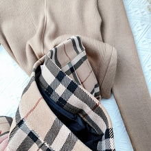 Load image into Gallery viewer, Contrast Color Plaid Striped Skirt Korean Version of Pleated Skirt Autumn High Waist A Line Plaid Mini Skirt Student Style Sweet
