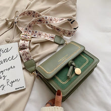 Load image into Gallery viewer, Contrast color Leather Crossbody Bags For Women 2020 Travel Handbag Fashion Simple Shoulder Messenger Bag Ladies Cross Body Bag