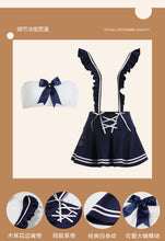Load image into Gallery viewer, Cosplay Erotic Student Uniform Women Porno Sexy Lingerie Set Strapless Halte Schoolgirl Skirt Femme Adult Naughty Slutty Costume