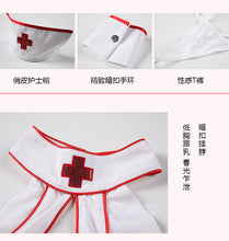 Load image into Gallery viewer, Cosplay Nurse Costumes Women Sexy Fantasy Lingerie Erotic Seduction Zipper Skirt Femme Slutty Dress Cosplay Porno Uniform Set