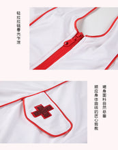 Load image into Gallery viewer, Cosplay Nurse Costumes Women Sexy Fantasy Lingerie Erotic Seduction Zipper Skirt Femme Slutty Dress Cosplay Porno Uniform Set