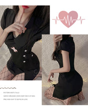 Load image into Gallery viewer, Cosplay Nurse Uniform Women Sexy Lingerie Set Slutty Skirt Hat Suit Female Porno Slit Dress Adult Exotica Sex Nightdress