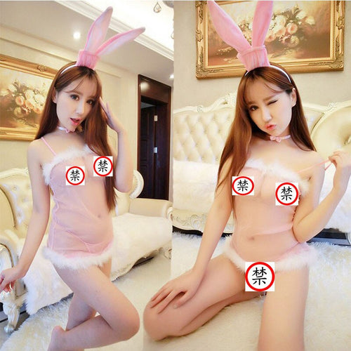 Cosplay Women's Lingerie Sexy Lingerie Hollow Night Wear Lace Lingerie Erotic Adult Costume Transparent sensual lingerie woman