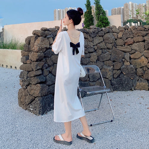 Cost-Effective College Style Maxi Long Plus Size Dress Elegant For Women Summer 2021 New Clothes Harajuku Ladies Dresses Loose