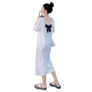 Cost-Effective College Style Maxi Long Plus Size Dress Elegant For Women Summer 2021 New Clothes Harajuku Ladies Dresses Loose