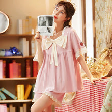 Load image into Gallery viewer, Cotton Home Suits M-XXL Sleepwear Strawberry Print Pajamas for Women Summer 2021 Pyjamas Girls Pijama Short and Short Sleeve