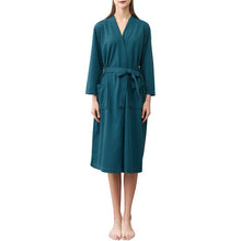 Load image into Gallery viewer, Couple Bathrobe Comfortable Leisure Wear Waist Belt Soft Waffle Lightweight Sleepwear Casual Loose Loungewear Homewear