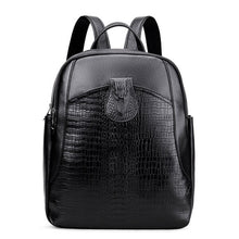 Load image into Gallery viewer, Cow Genuine Leather Women Backpacks New Fashion Luxury Brand Female Real Natural Leather Ladies Girl Student Casual Backpack