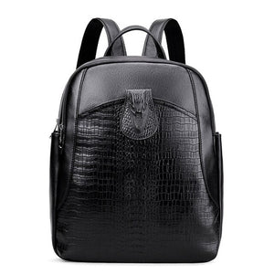 Cow Genuine Leather Women Backpacks New Fashion Luxury Brand Female Real Natural Leather Ladies Girl Student Casual Backpack