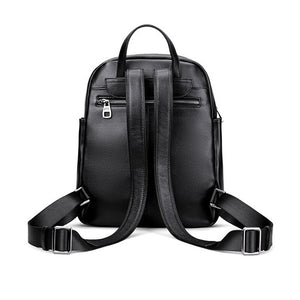 Cow Genuine Leather Women Backpacks New Fashion Luxury Brand Female Real Natural Leather Ladies Girl Student Casual Backpack