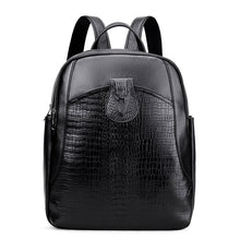 Load image into Gallery viewer, Cow Genuine Leather Women Backpacks New Fashion Luxury Brand Female Real Natural Leather Ladies Girl Student Casual Backpack