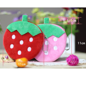 Creative Fruit Plush Coin Purse Watermelon/Strawberry/Orange/Pineapple Zipper Wallet Plush Pocket Card Holder Coin Wallets