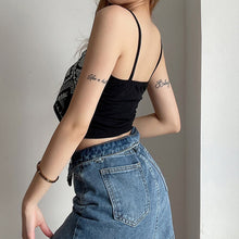 Load image into Gallery viewer, Crop Top Women Sexy Sleeveless Tank Top Summer Short Tanks Camis Paisley Print Spaghetti Strap Irregular Scarf Vest Crop Tops