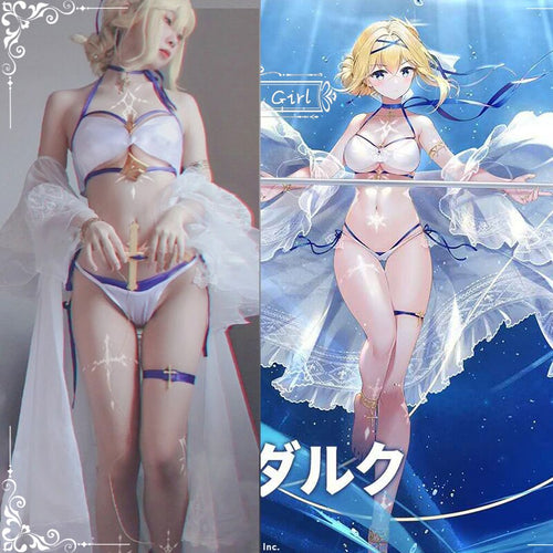 Custom size Azur Lane Jeanne d'Arc Cosplay Costume Sexy bikini swimsuit dress uniform Halloween costumes women Anime outfits cos