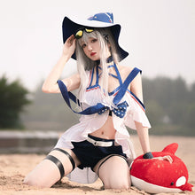Load image into Gallery viewer, Customize Arknights GUARD Skadi Coral Coast Cosplay Costumes Sexy Costume Women Sexy Swimsuit Sun Hat Suit Halloween Dress Up