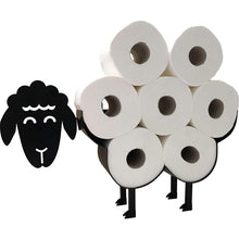 Load image into Gallery viewer, Cute Black Sheep Toilet Paper Roll Holder, Novelty Free Standing or Wall Mounted Toilet Roll Tissue Paper Storage Stand