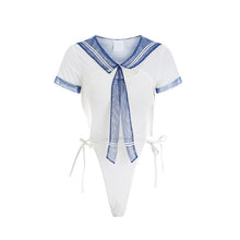 Load image into Gallery viewer, Cute Japanese Student Cosplay Sexy Lingerie Bodysuit Loli Sailor Jumpsuit Maid Uniform Women Anime Swimsuit Set Erotic Costumes