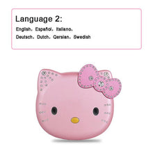 Load image into Gallery viewer, Cute Mini Girl Hello Kitty Mobile Phone Quad Band Flip Cartoon Unlocked Kids Children Dual Sim CellPhone  Gift Lanyard