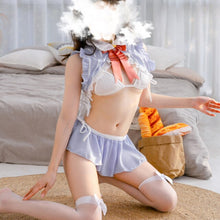 Load image into Gallery viewer, Cute Rabbit Ears Sailor Uniform Sexy Lingerie Student Suit School Girl Role Play Erotic Costume Sukumizu Top and Panties Set