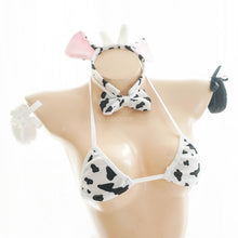 Load image into Gallery viewer, Cute Sexy Lingerie Cow Cosplay Costume Bikini Set Swimsuit Anime Girls Swimwear Clothing Lolita Bra and Panty Set Nightgown