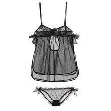 Load image into Gallery viewer, Cute Sexy Transparent Nightdress Sexy Lingerie Perspective Lace Temptation Pajamas for Women Lace Mini Dress Sleepwear Sets