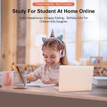 Load image into Gallery viewer, Cute Unicorn Wired Headphone With Microphone Girls Daugther Music Stereo Earphone Computer Mobile Phone Gamer Headset Kids Gift