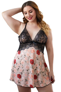 Deep V Nightgown Leopard Lace Skirt Panty Sexy Lingerie Set Sex Underwear Hot Erotic Babydolls Chemise Outfit Sleepwear Nighties