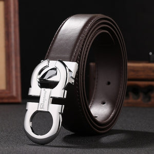 Designer Men's Genuine Leather Dress Belt Alloy Pin Buckle Belt For Men  Business Men Belt Fancy Fashion Jeans Belt