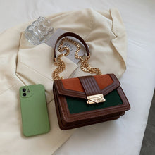 Load image into Gallery viewer, Designer de luxo marca esfrega couro corrente aleta bolsa ombro para as mulheres inverno sacos crossbody bolsas festa e bolsas 2