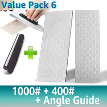 Load image into Gallery viewer, Diamond Knife Sharpening Stone 400# 1000# 600# Knife Sharpener Ultra-thin Honeycomb Surface Whetstone Grindstone Cutter Tool Set